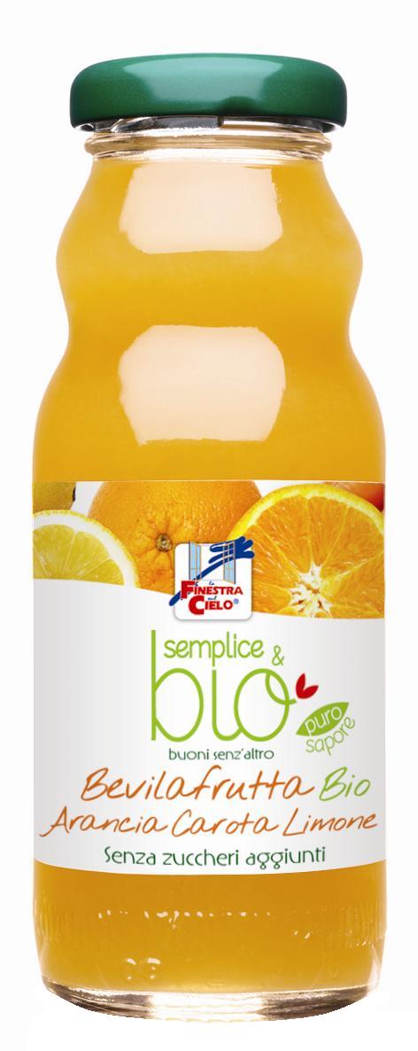 Suc bio cu portocale, morcovi si lamaie 200ml