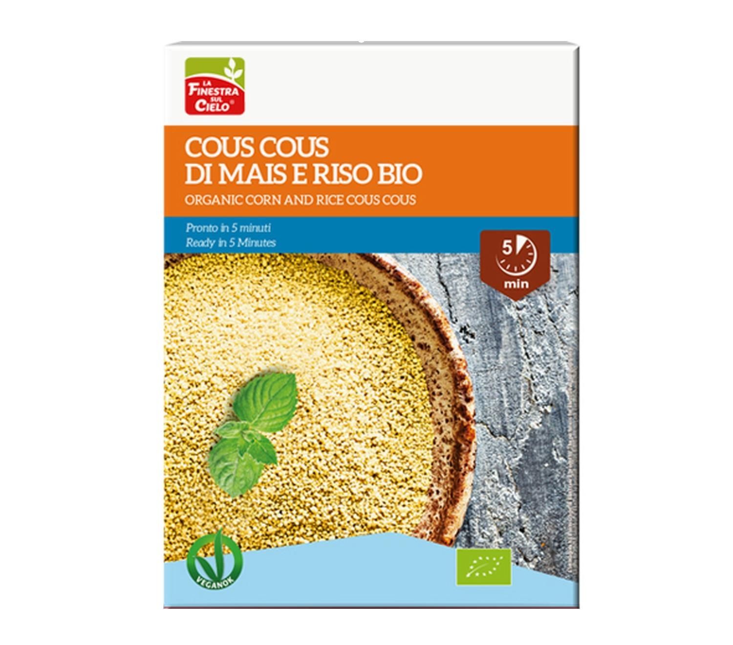 Cous cous bio din porumb si orez (produs vegan) 500g