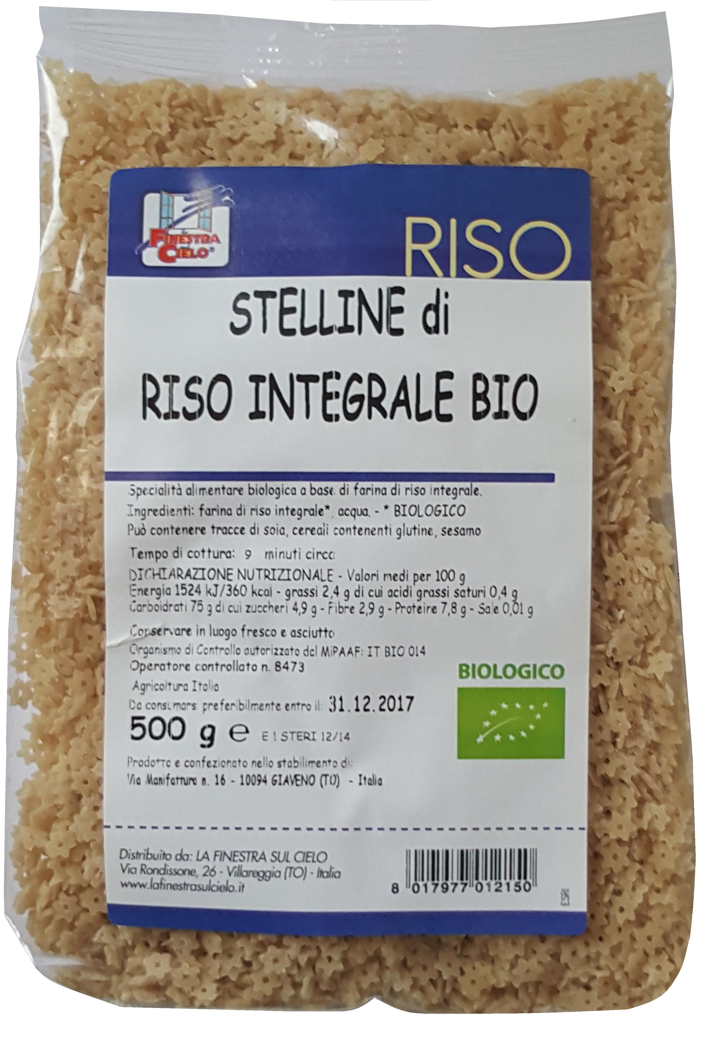 Paste bio Stelute din orez integral 500g