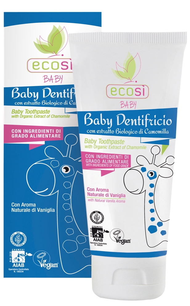 Pasta de dinti ECO BIO pentru copii cu aroma vanilie Ecosi Baby 75ml