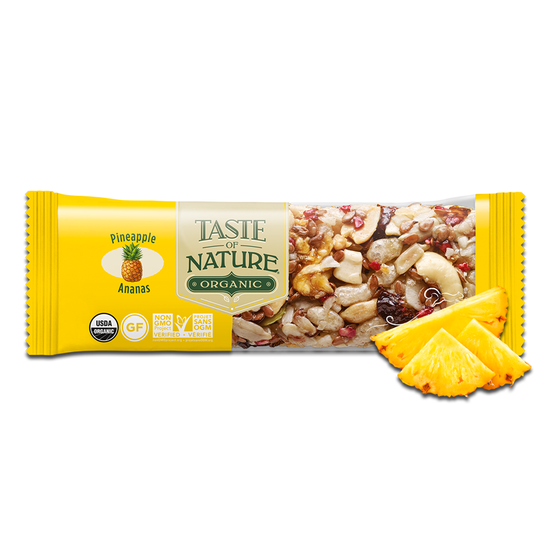 Baton bio cu ananas Taste of Nature 40g (vegan, fara gluten)